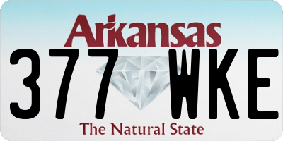 AR license plate 377WKE