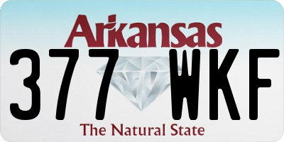 AR license plate 377WKF