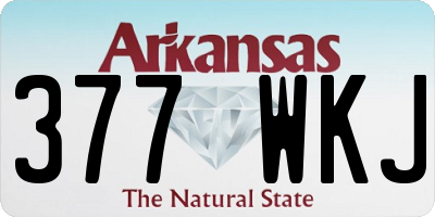 AR license plate 377WKJ