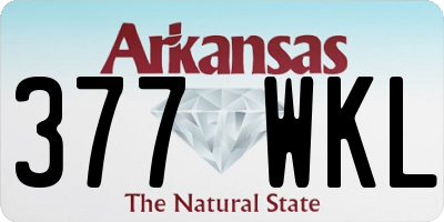 AR license plate 377WKL
