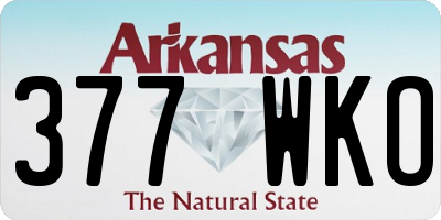 AR license plate 377WKO