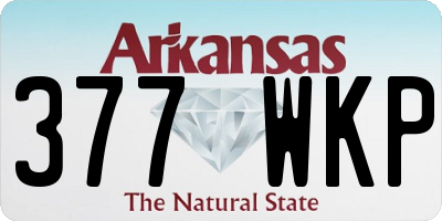 AR license plate 377WKP