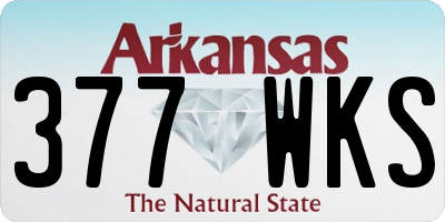 AR license plate 377WKS