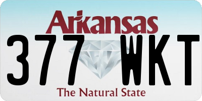 AR license plate 377WKT