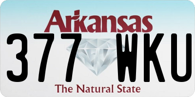 AR license plate 377WKU