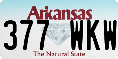AR license plate 377WKW