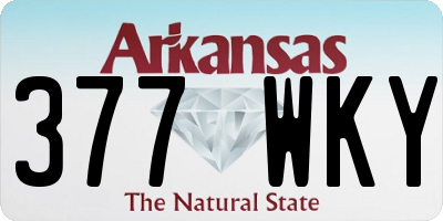 AR license plate 377WKY