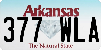 AR license plate 377WLA