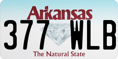 AR license plate 377WLB