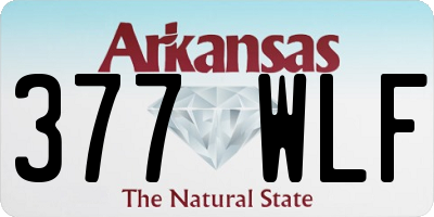 AR license plate 377WLF