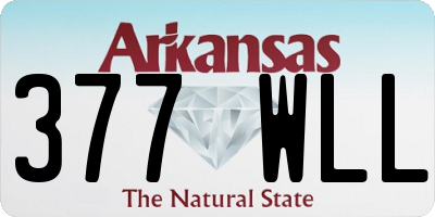AR license plate 377WLL