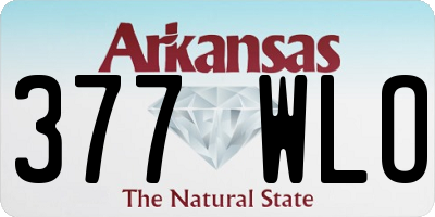 AR license plate 377WLO