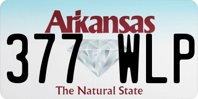 AR license plate 377WLP