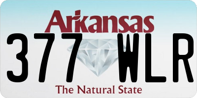 AR license plate 377WLR