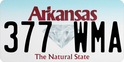AR license plate 377WMA