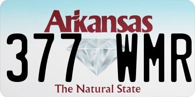 AR license plate 377WMR