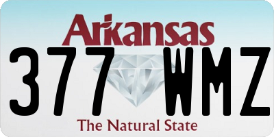 AR license plate 377WMZ