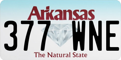 AR license plate 377WNE