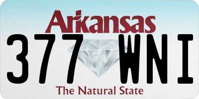 AR license plate 377WNI
