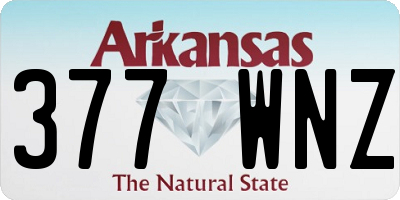 AR license plate 377WNZ