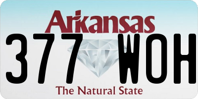 AR license plate 377WOH