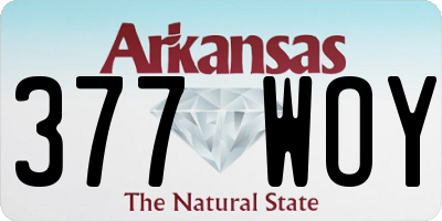 AR license plate 377WOY