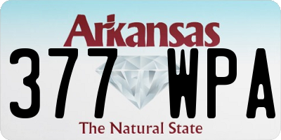 AR license plate 377WPA