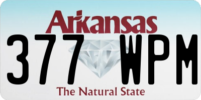 AR license plate 377WPM