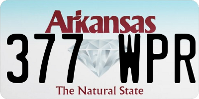 AR license plate 377WPR