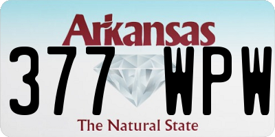 AR license plate 377WPW