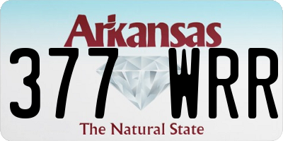 AR license plate 377WRR