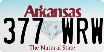 AR license plate 377WRW