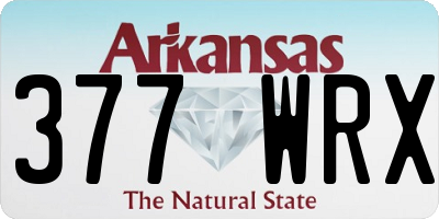 AR license plate 377WRX