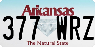 AR license plate 377WRZ