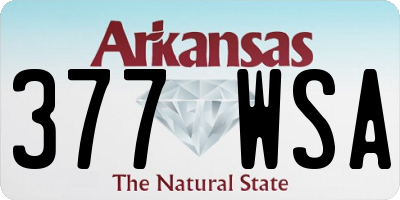AR license plate 377WSA