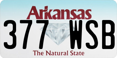 AR license plate 377WSB