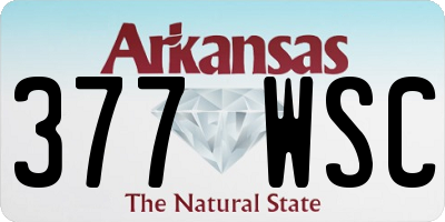 AR license plate 377WSC