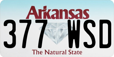AR license plate 377WSD