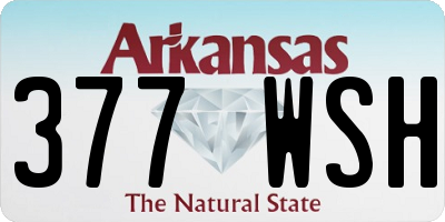 AR license plate 377WSH