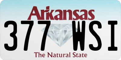 AR license plate 377WSI
