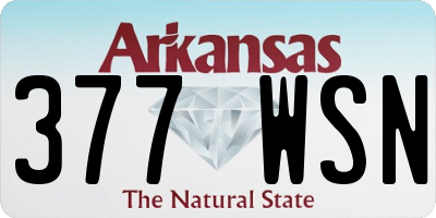 AR license plate 377WSN