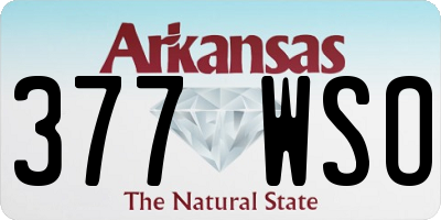 AR license plate 377WSO