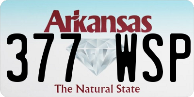 AR license plate 377WSP