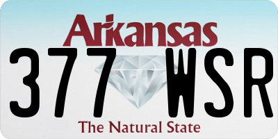 AR license plate 377WSR