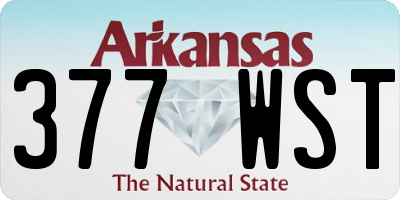 AR license plate 377WST
