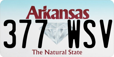 AR license plate 377WSV