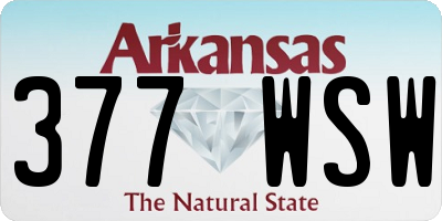 AR license plate 377WSW