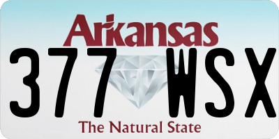 AR license plate 377WSX