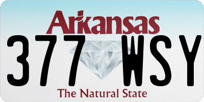 AR license plate 377WSY