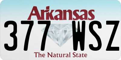 AR license plate 377WSZ